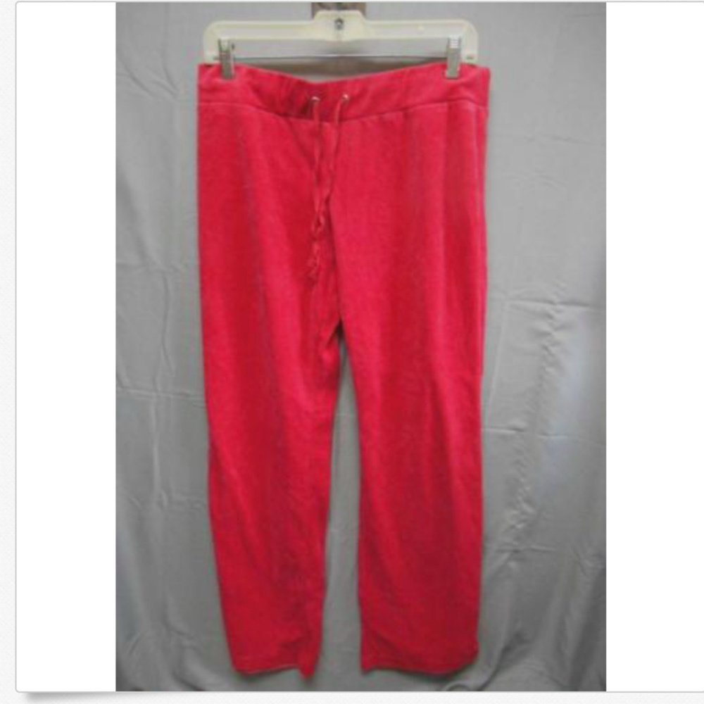 Whisper Me pink velour elastic waist pants